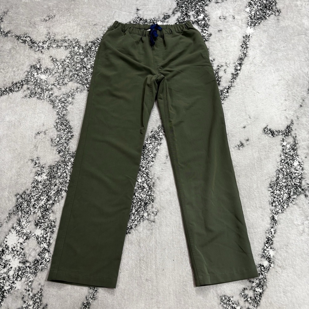 FIGS Technical Collection Slim Straight Scrub Pants Womens Size XS Olive Green